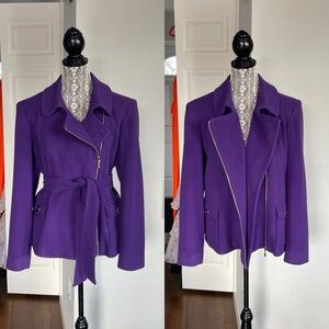 ⭐️ HOST PICK ⭐️ Vintage Wool Cashmere Belted Jacket Coat. Pockets. Size 14.